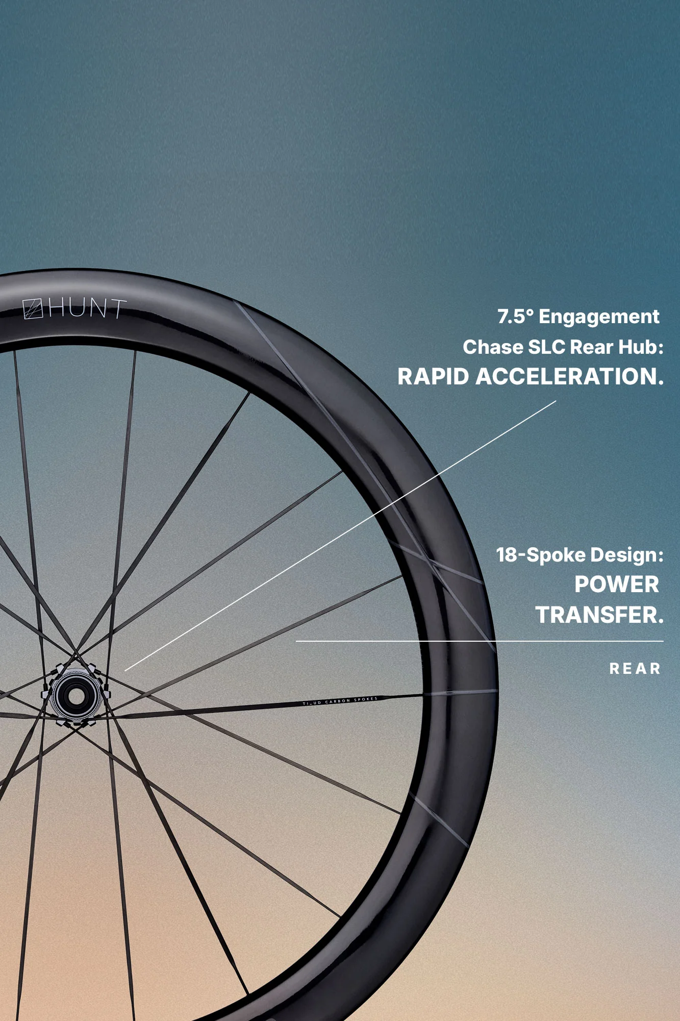 HUNT 5AM Limitless Ti_UD Carbon Spoke Wheelset - Image 7